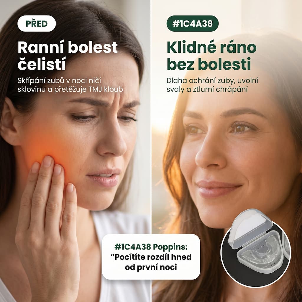 Noční chránič zubů na bruxismus – ochrana skloviny a úleva od bolesti čelistí